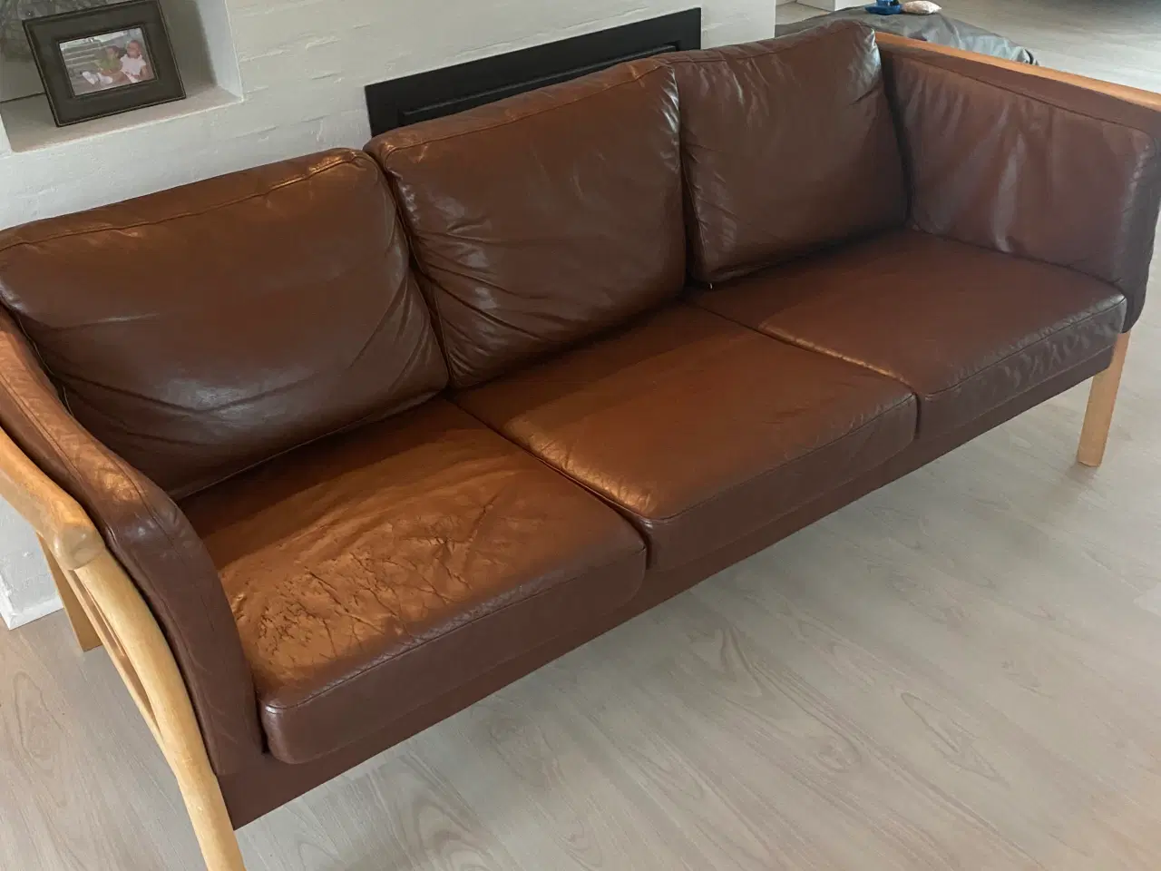 Billede 1 - Sofaer brun læder