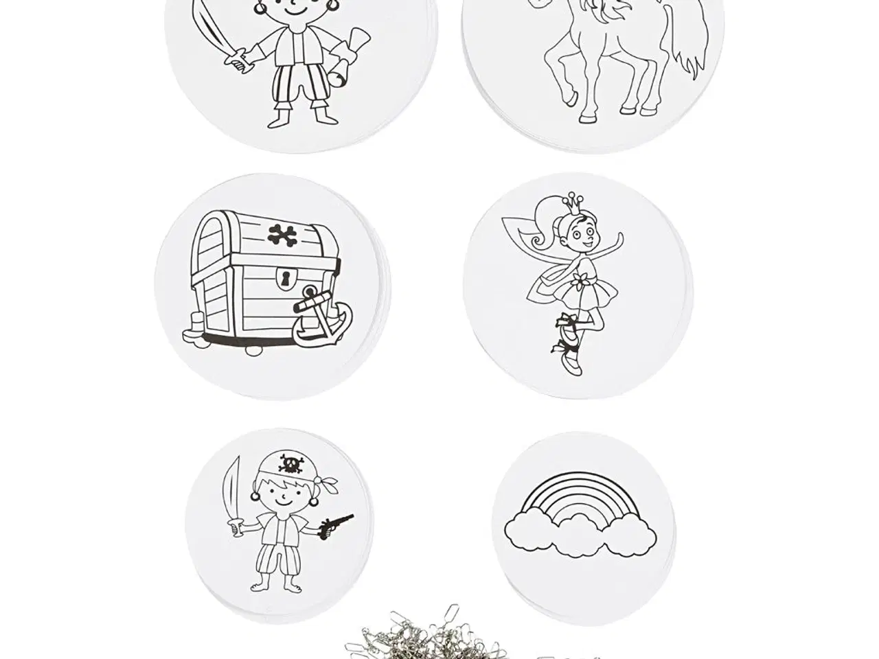 Billede 1 - Elegant Uro med Motiv - Hvid, 20 Sæt, 300 g Karton