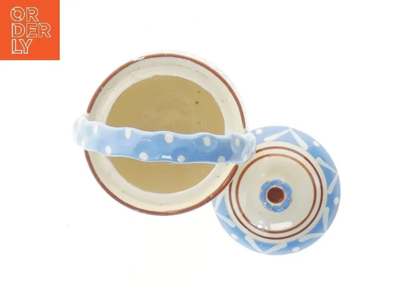 Billede 3 - Lerpotte med låg og hank (str. 15 cm)