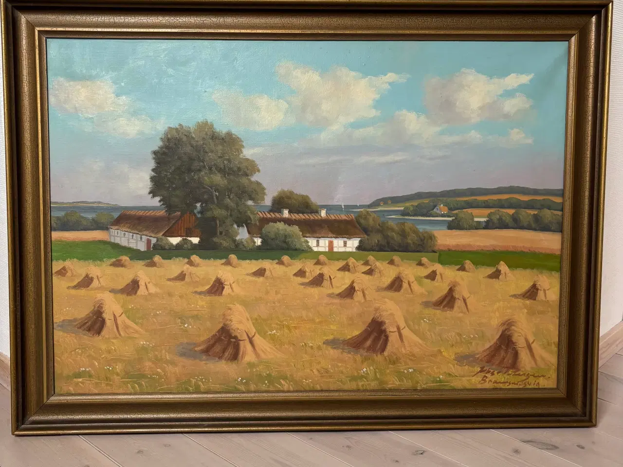 Billede 1 - Maleri - gård/natur/vand