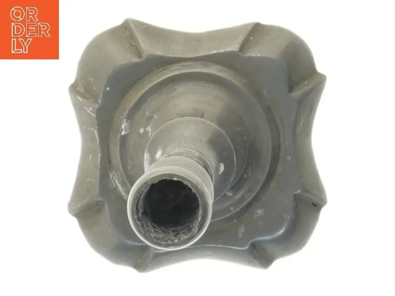 Billede 3 - Grå metal lysestage (str. 15 cm)