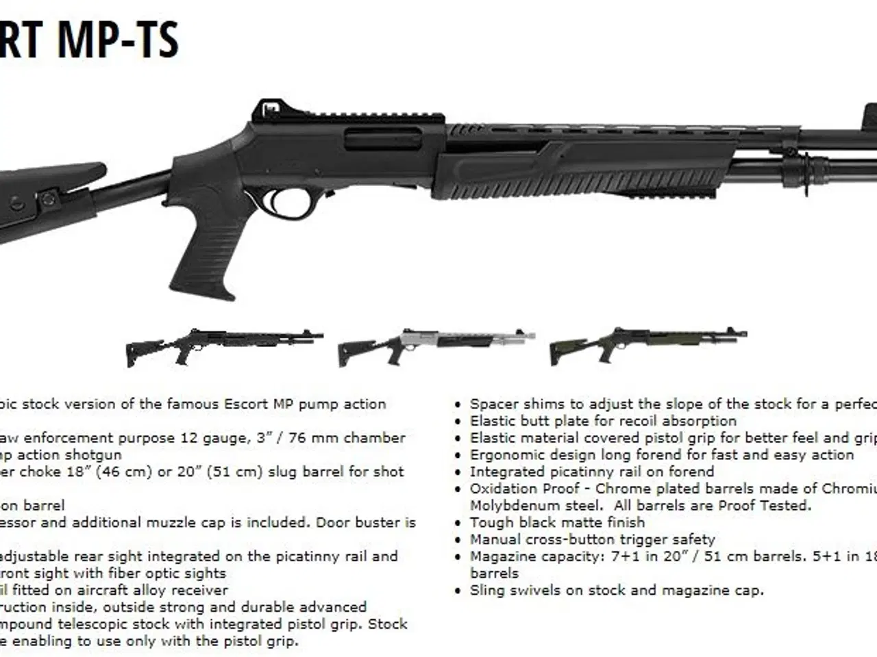 Billede 10 - Hatsan ESCORT MPA-TS / MP-A Combo - haglbøsse