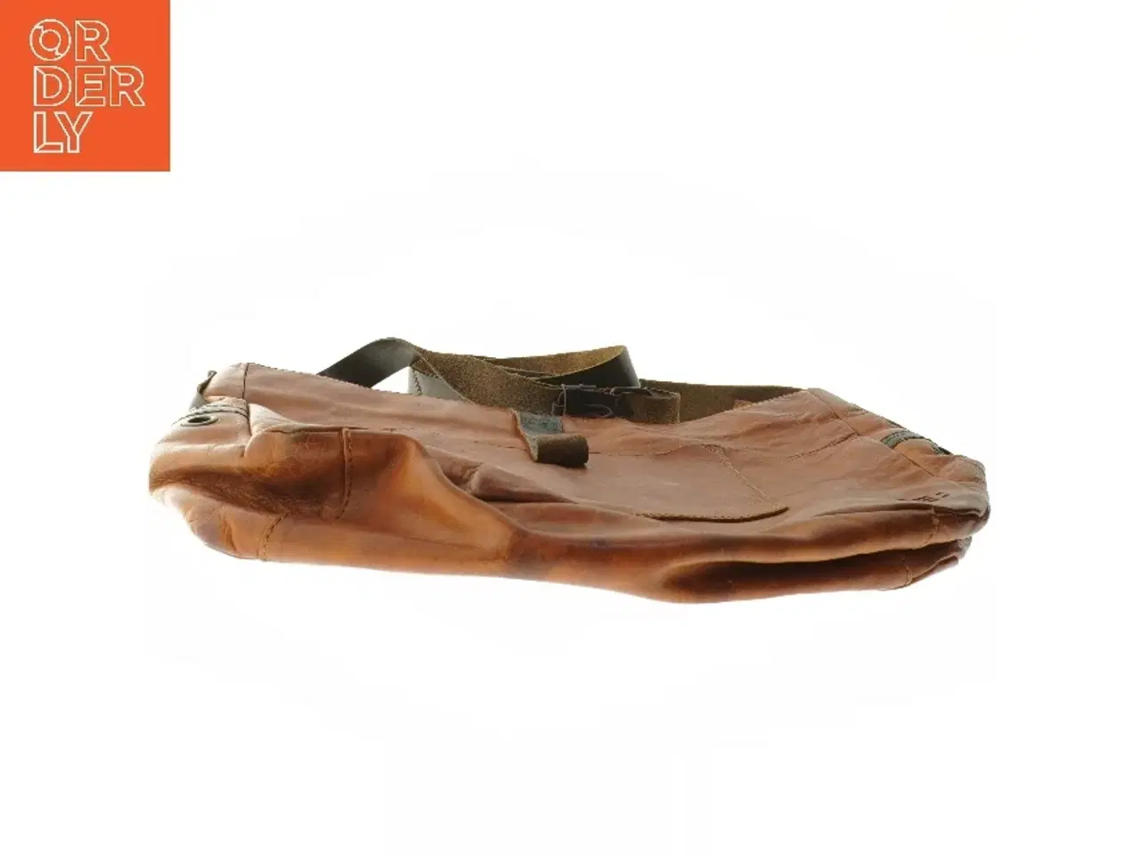 Billede 3 - Brun lædertaske fra RE (str. 35x38 cm)