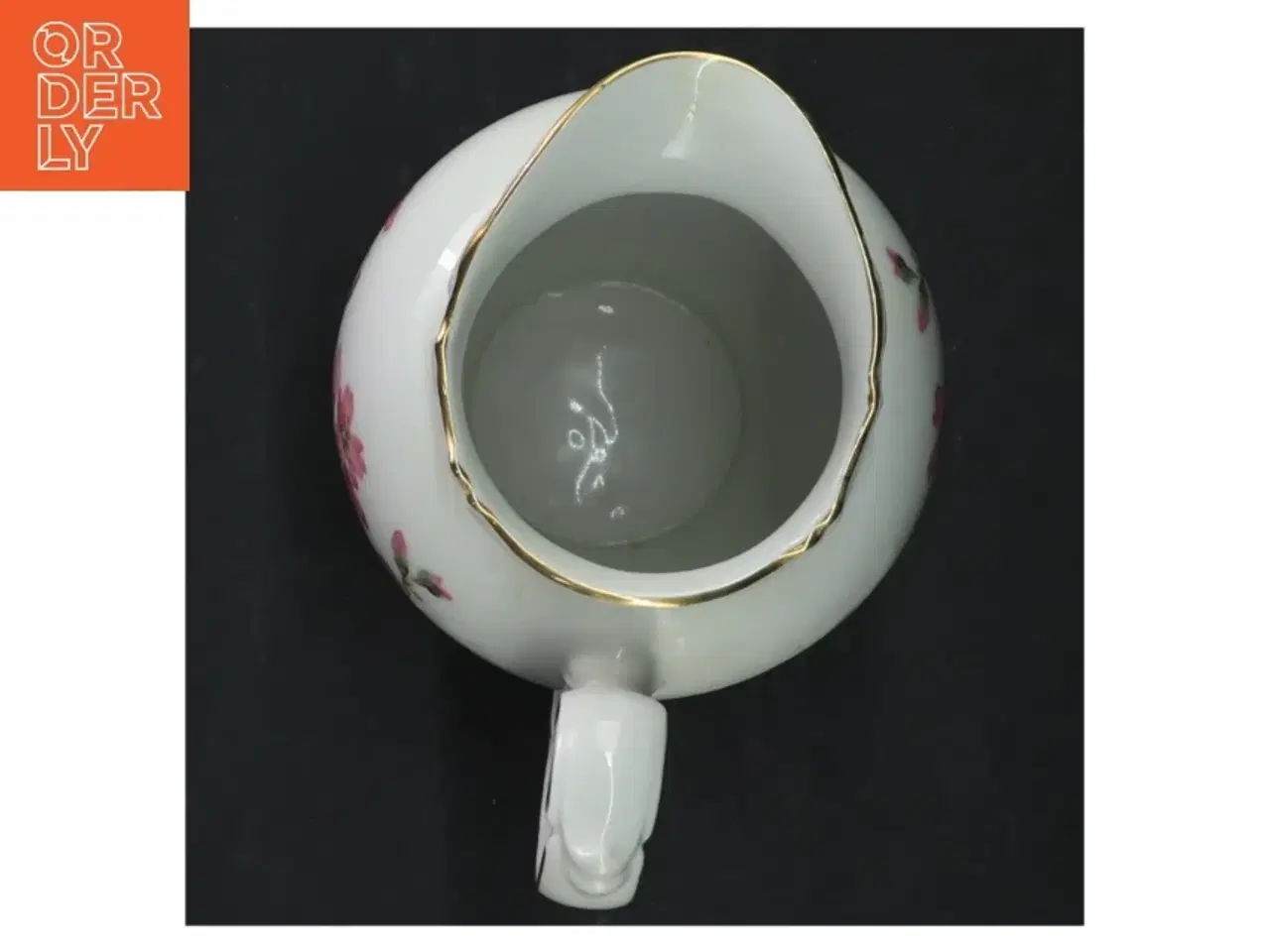 Billede 2 - Porcelænsmælkekande med blomstermønster fra Kahla (str. H. 15 cm)