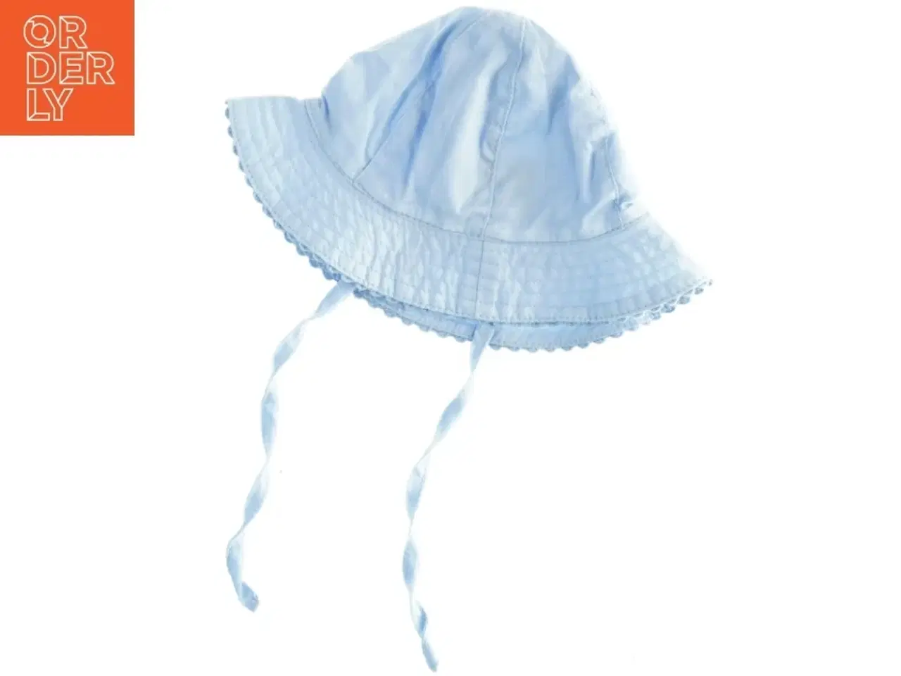Billede 1 - Blå børnesolhat med bindebånd fra H&M (str. 62/68 )