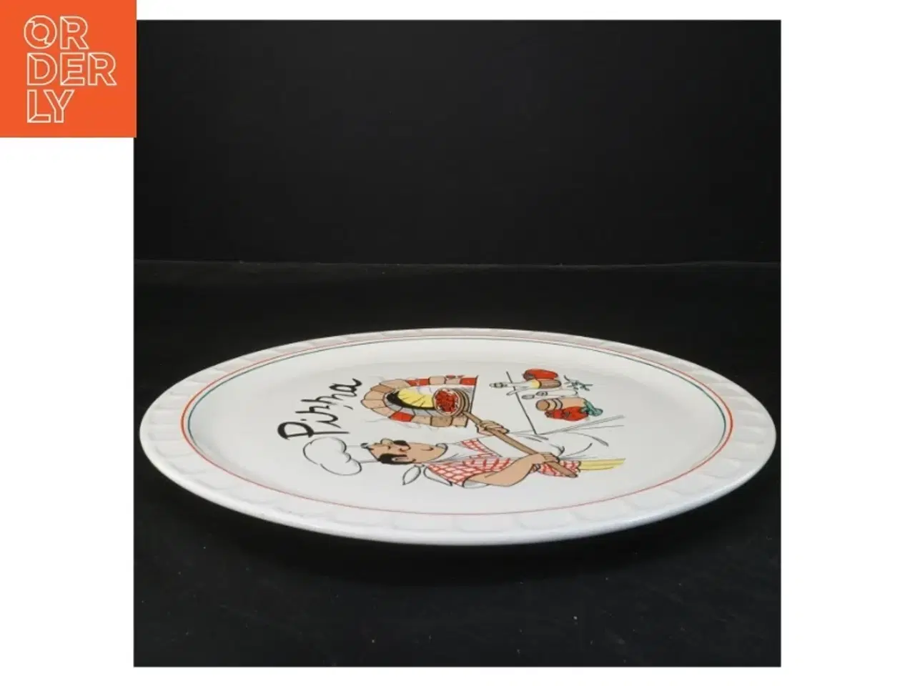 Billede 2 - Pizza serveringsfad med kok motiv (str. Ø 30 cm)