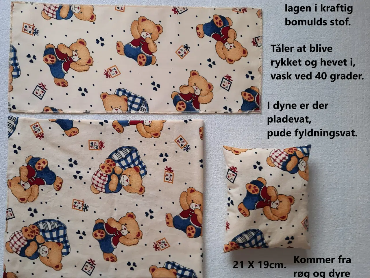 Billede 4 - Dyne og pude m.m der passer til Brio dukkevogn