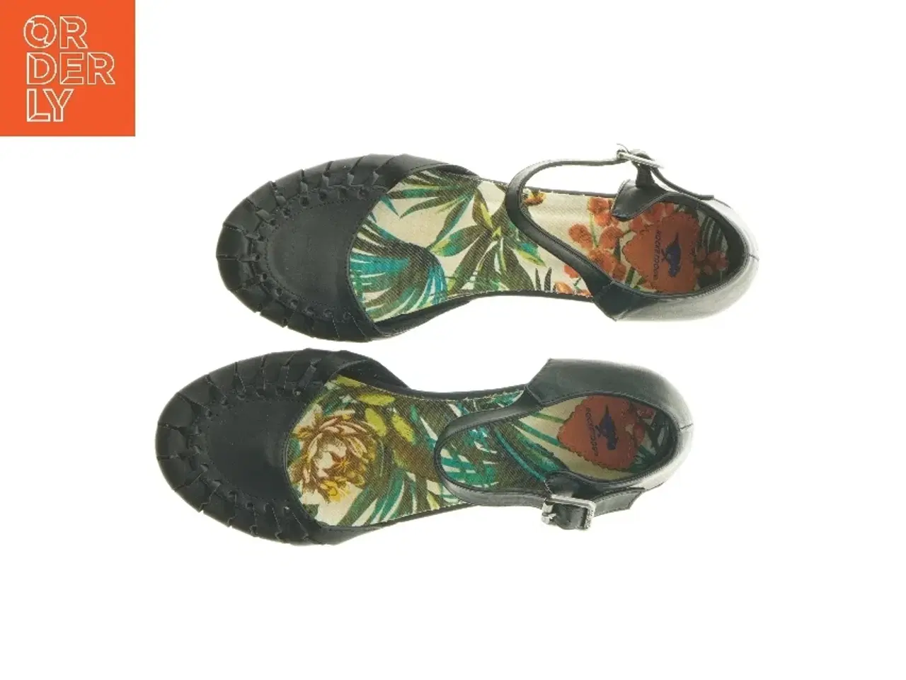 Billede 6 - Brugte damesandaler med blomsterprint (str. 40)