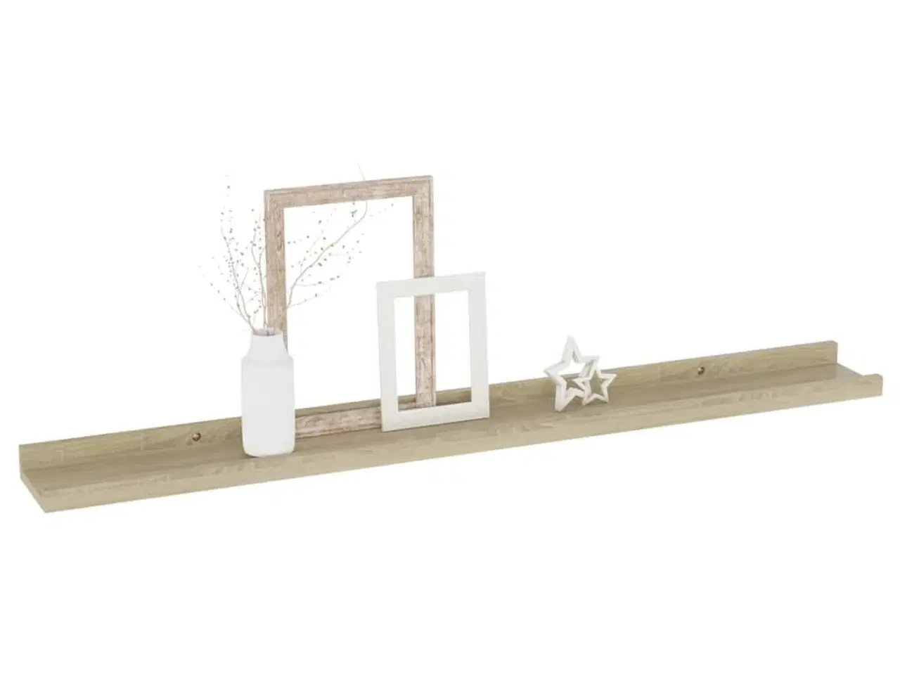 Billede 3 - Væghylder 4 stk. 80x9x3 cm sonoma-eg