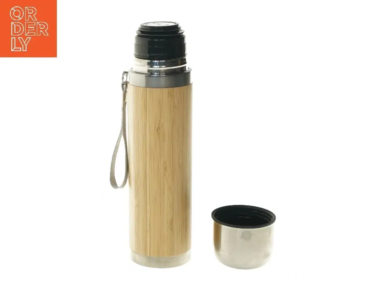 Billede 5 - Termoflaske i bambus og rustfrit stål (str. 25 cm)