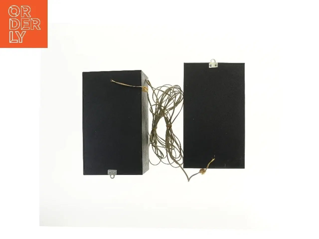 Billede 3 - Sorte højtalere med kabler (str. 38x22x18 cm)