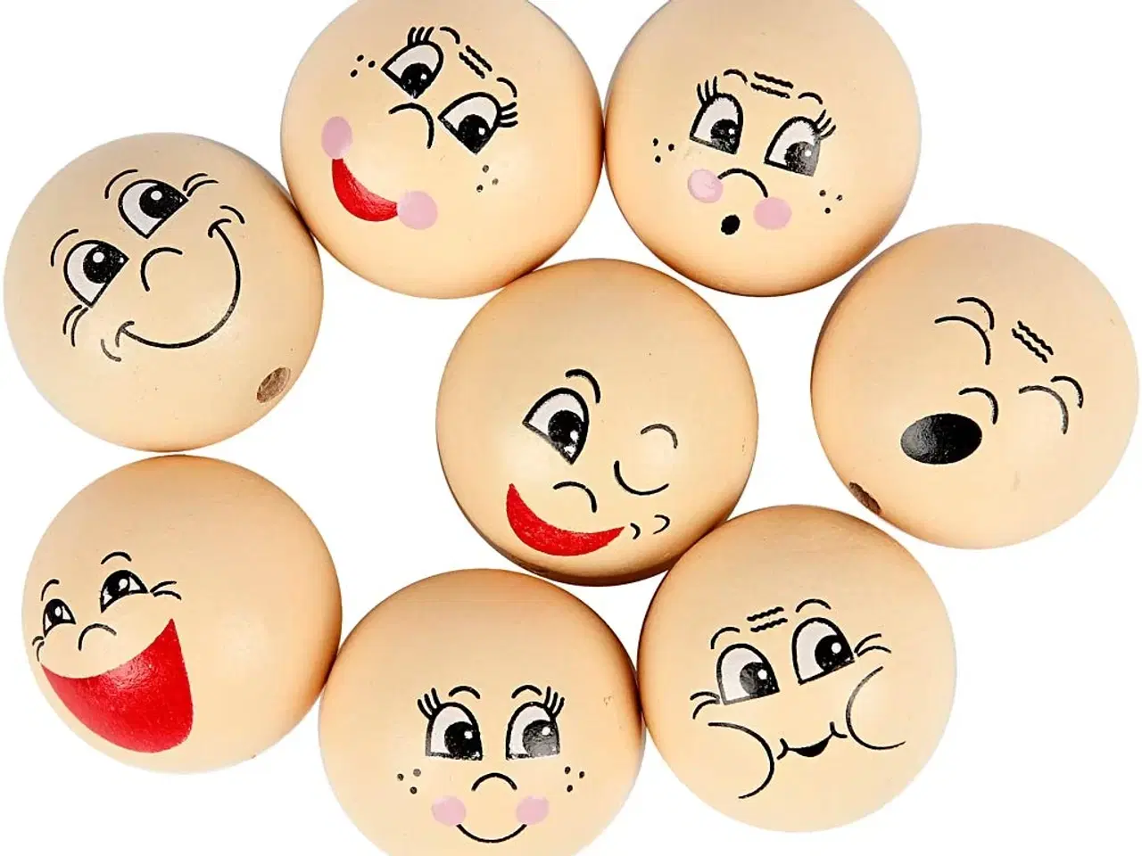 Billede 1 - Lys Pudder Hoveder 30 mm - 16 stk. til DIY-projekter