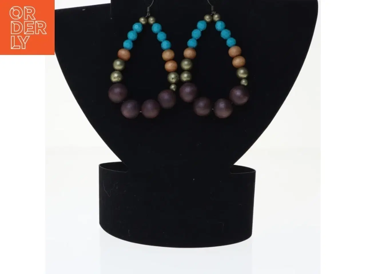 Billede 1 - Perleøreringe (str. 10 x 6 cm)