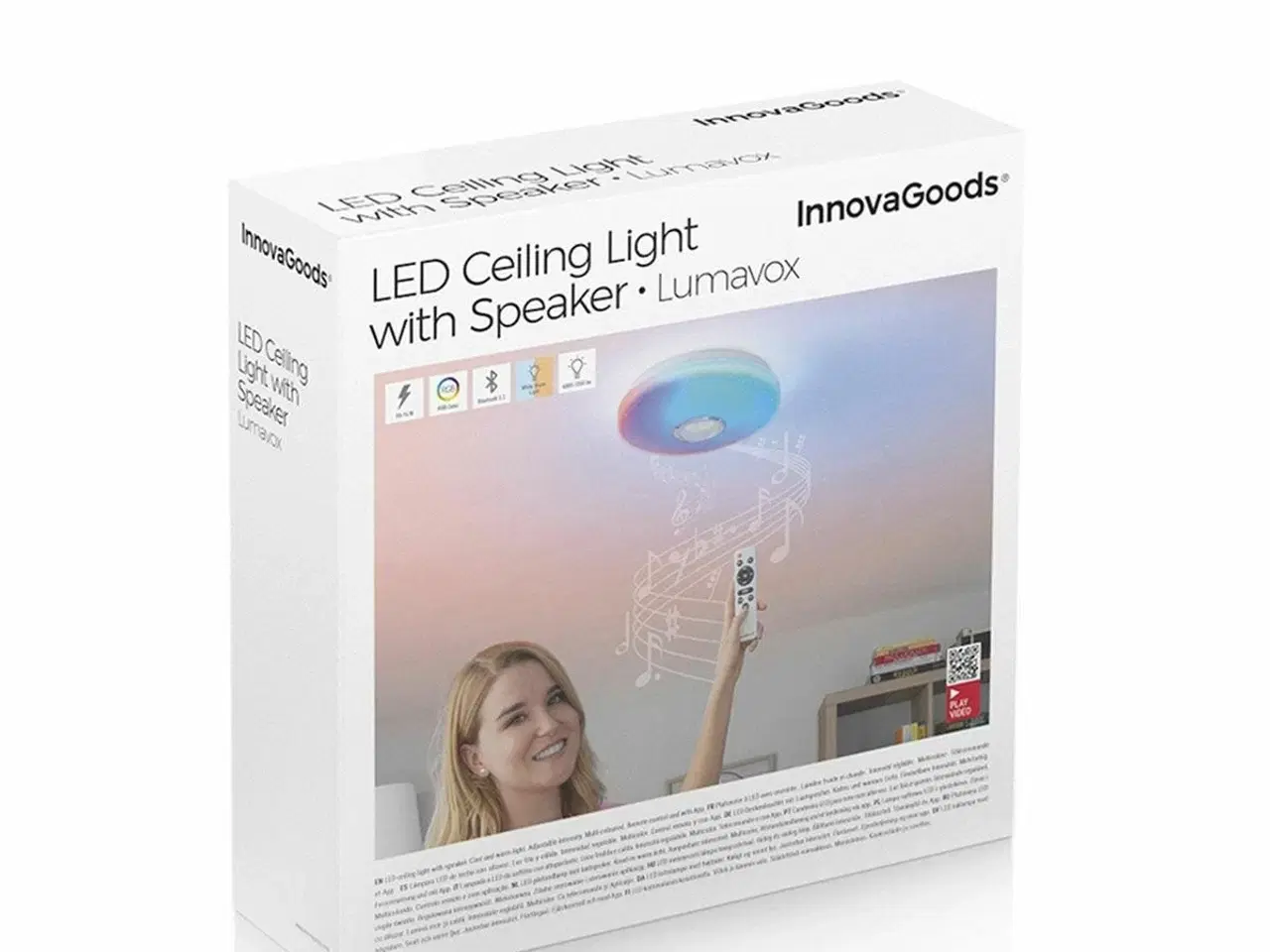 Billede 2 - LED-loftlampe med højttaler Lumavox InnovaGoods