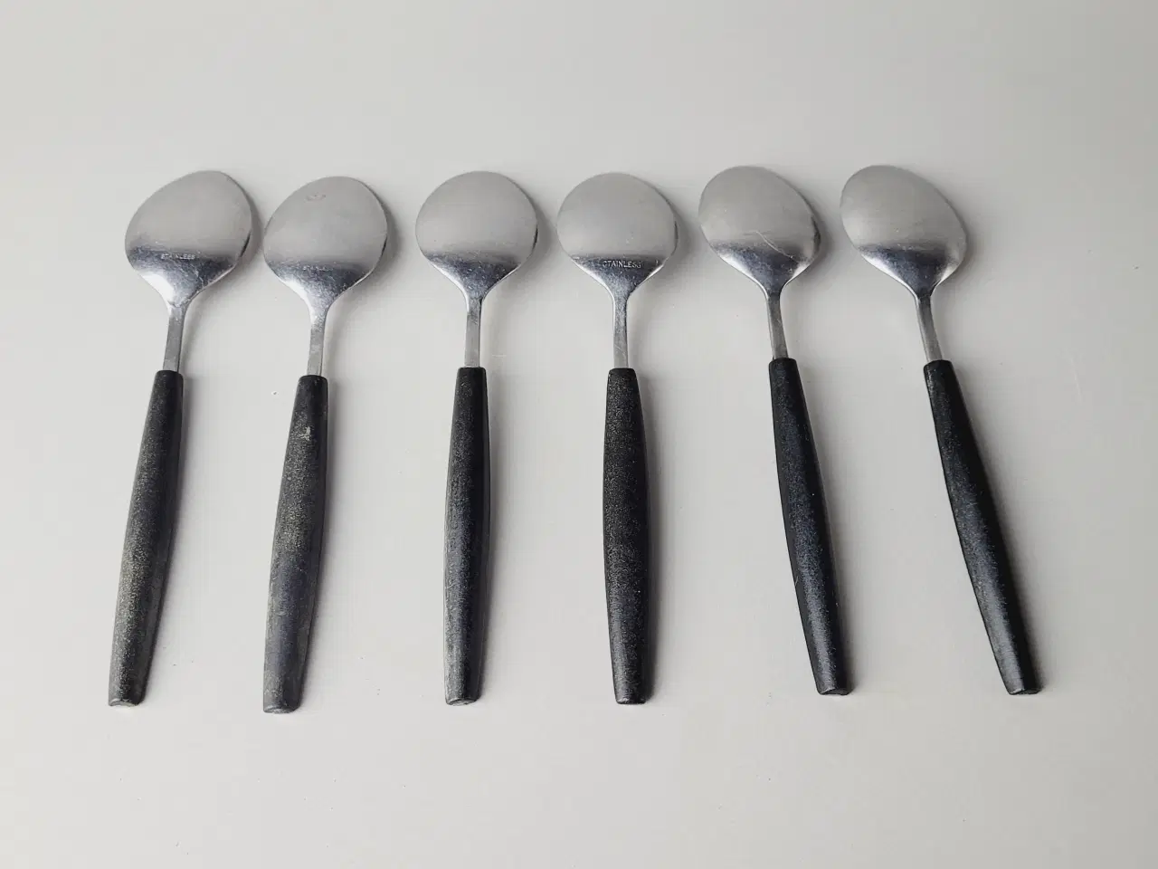 Billede 6 - ⭐️· 6 vintage spiseskeer med bambusmønster