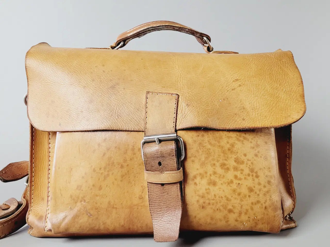 Billede 2 - ⭐️· Vintage kernelæder taske / dokumentmappe