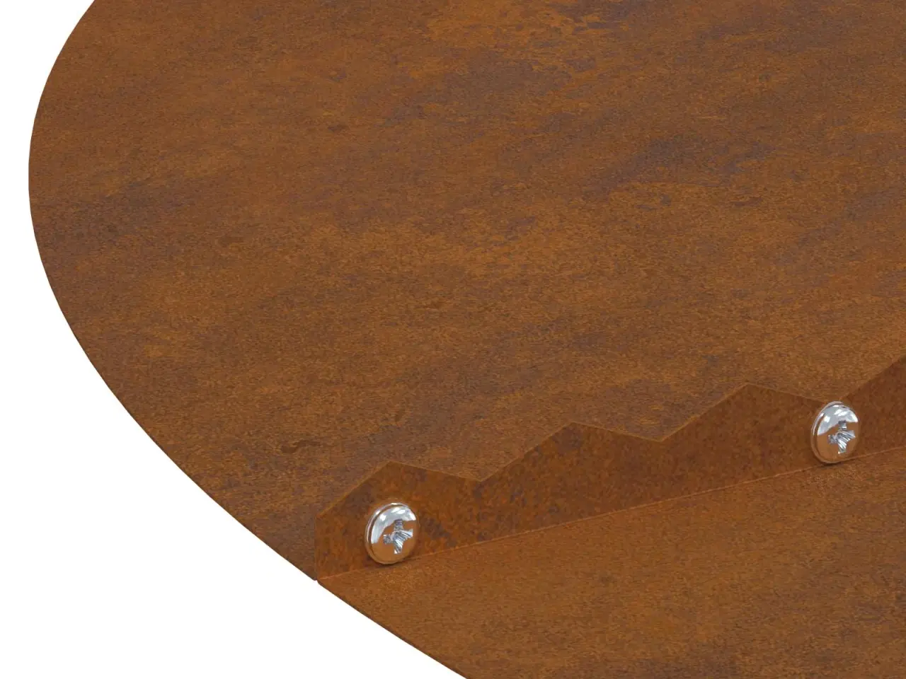 Billede 8 - Flade Træ Ringene 5 stk Brun Ø50 / 80 cm Forvitret stål