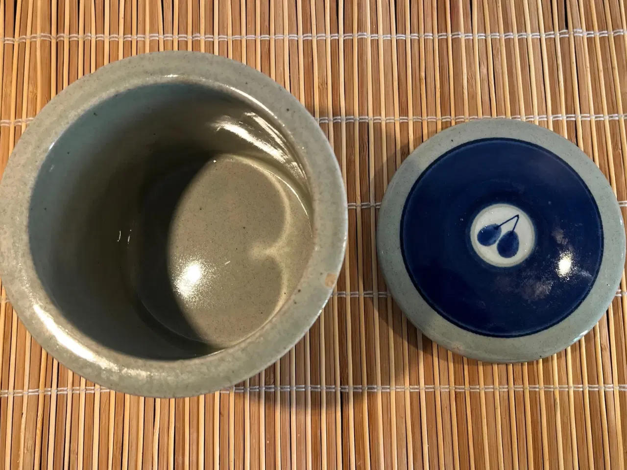 Billede 6 - Knabstrup sukker-/marmeladeskål med låg