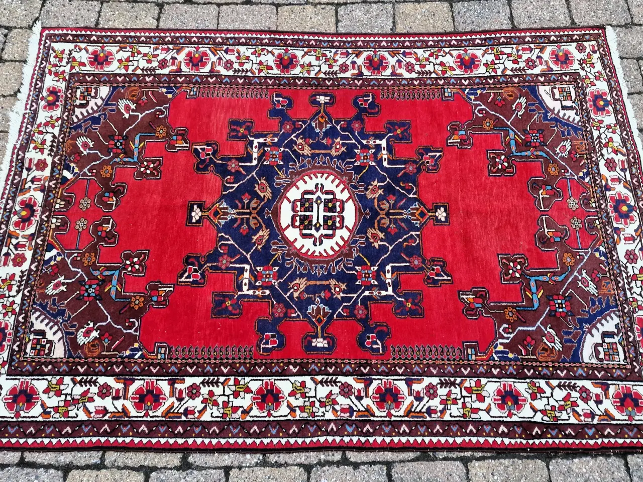 Billede 3 - Flot ægte persisk Hamadan tæppe.