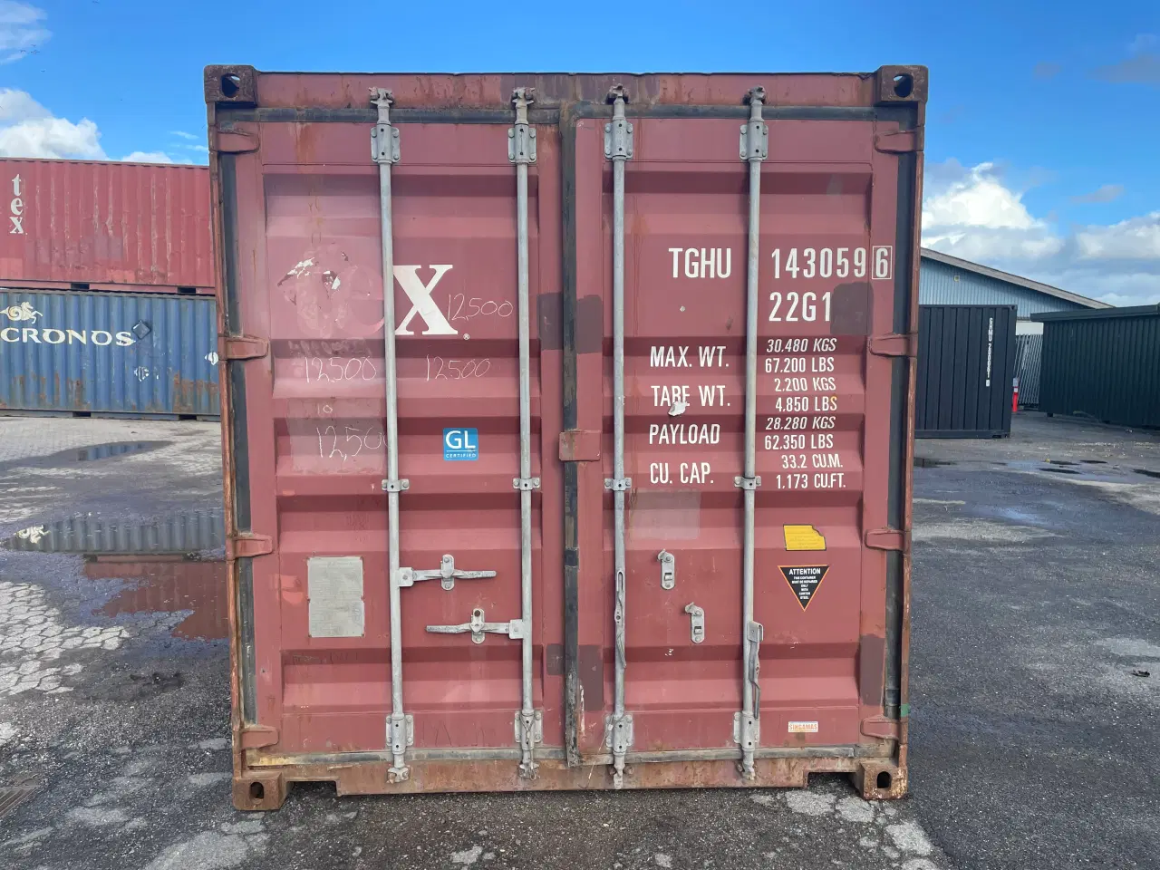 Billede 1 - 20 fods Container- ID: TGHU 143059-6