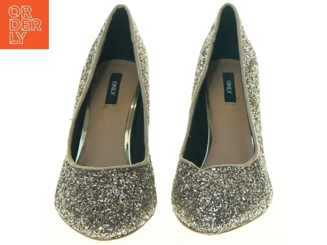Billede 2 - Glitrende højhælede sko fra ONLY (str. 39)