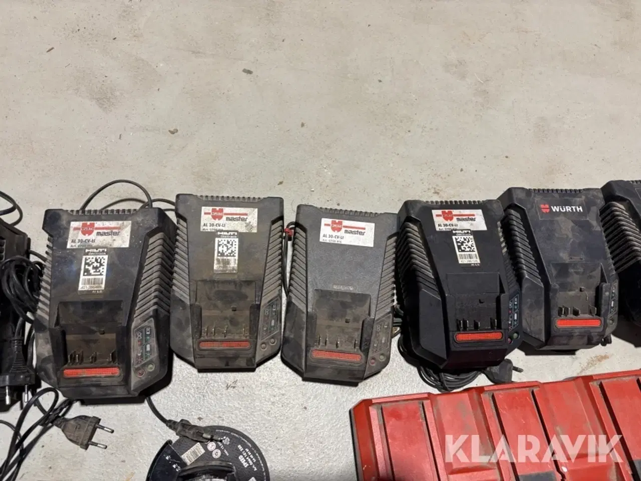 Billede 6 - Stort parti akkuværktøj – Wurth & Hilti – Slagnøgler, boremaskiner, vinkelslibere, batterier & ladere Hilti, Wurth