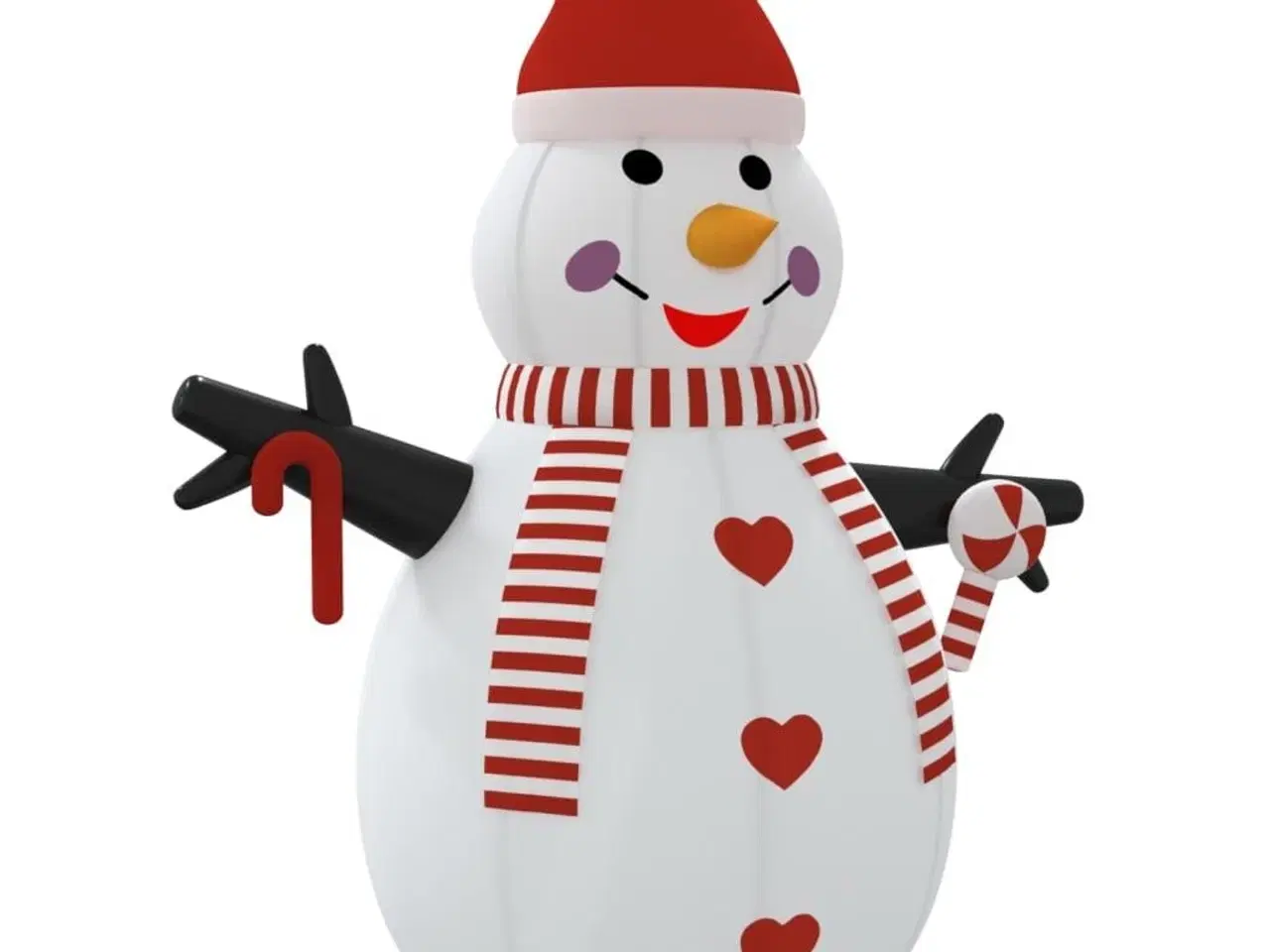 Billede 3 - Oppustelig snemand med LED'er 300 cm