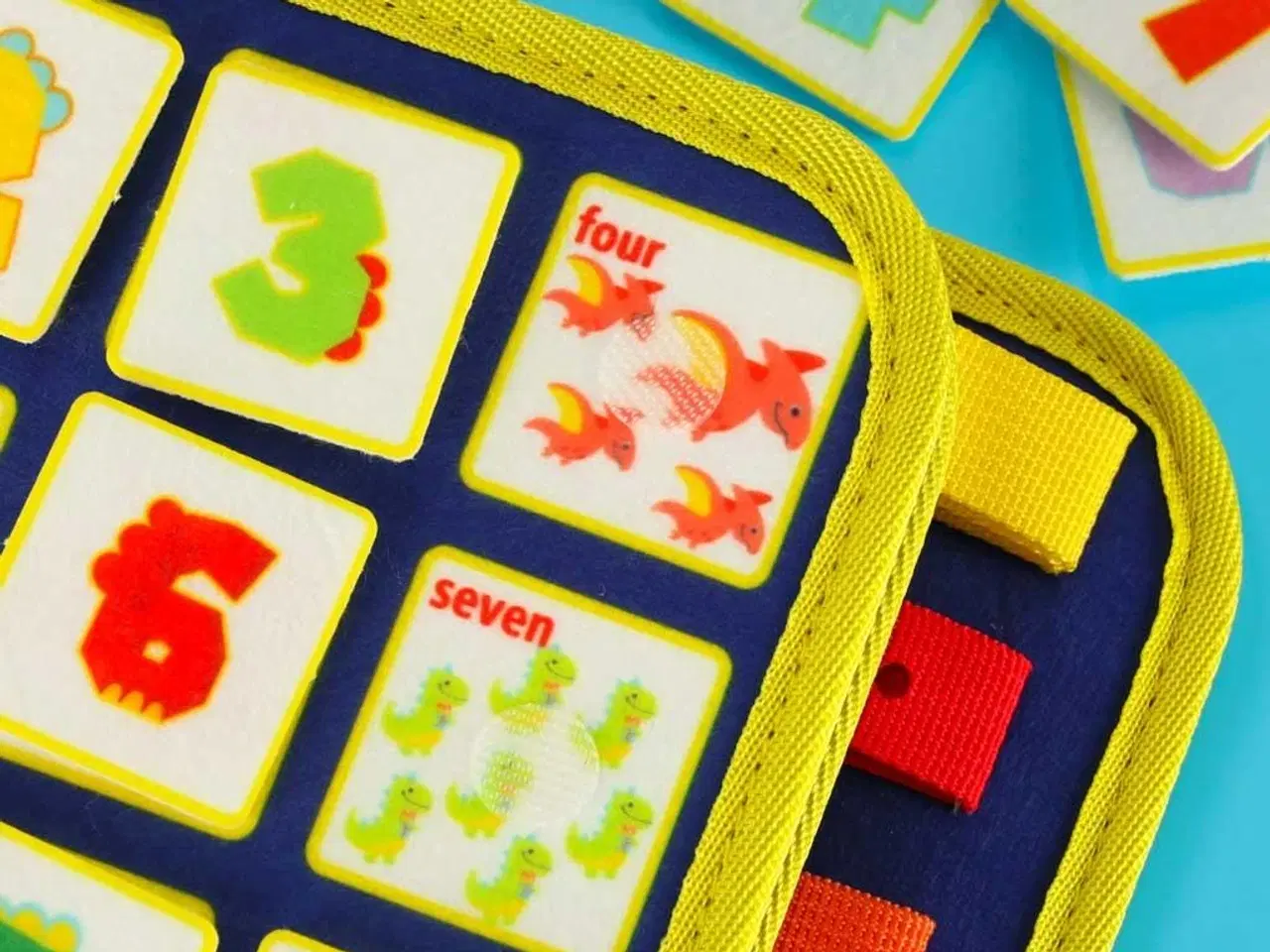 Billede 18 - Sanse-montessori aktivitetsboard i rygsagtskuffert – blå