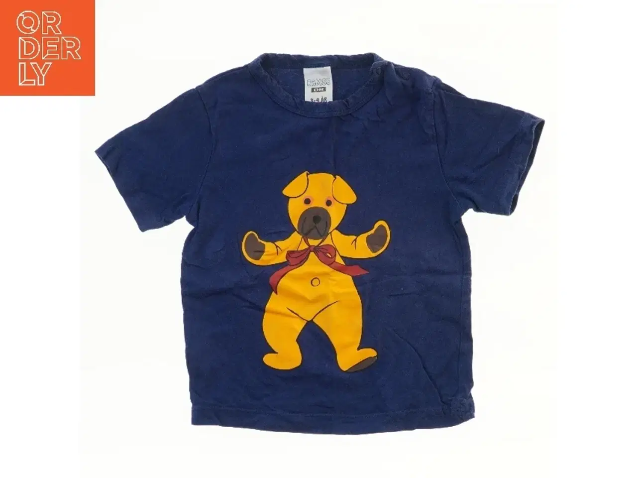 Billede 1 - T-shirt med bamsetryk (str. 98)