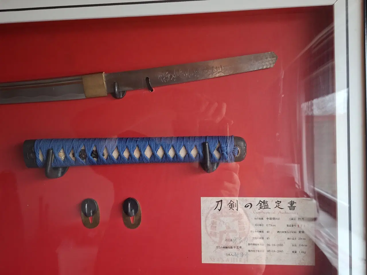 Billede 2 - Samurai Katana sværd i montre