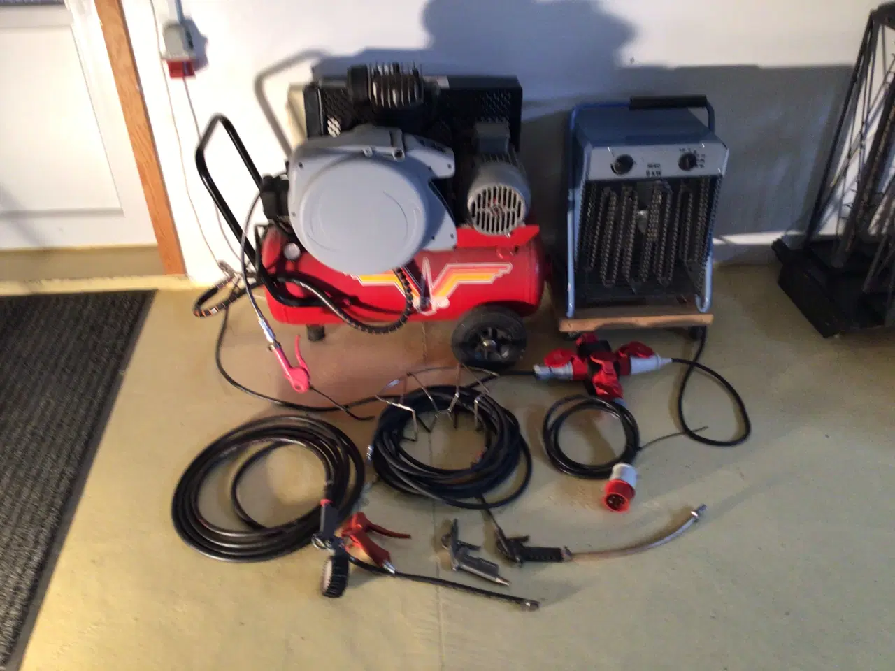 Billede 2 - RENO kompressor og 9kw varmeblæser