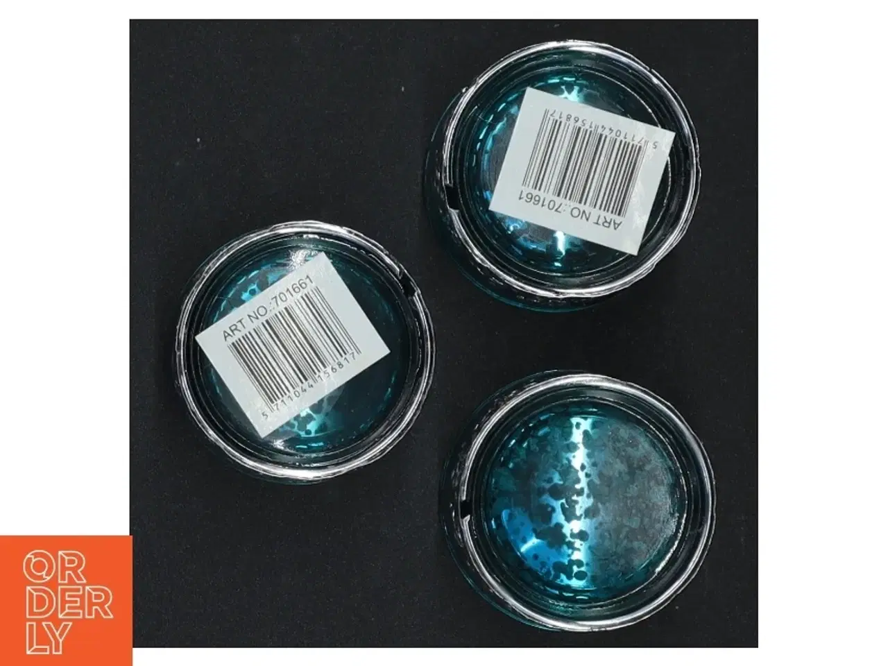 Billede 5 - Turkis glaslysestager (str. 3,5 x 5 cm)