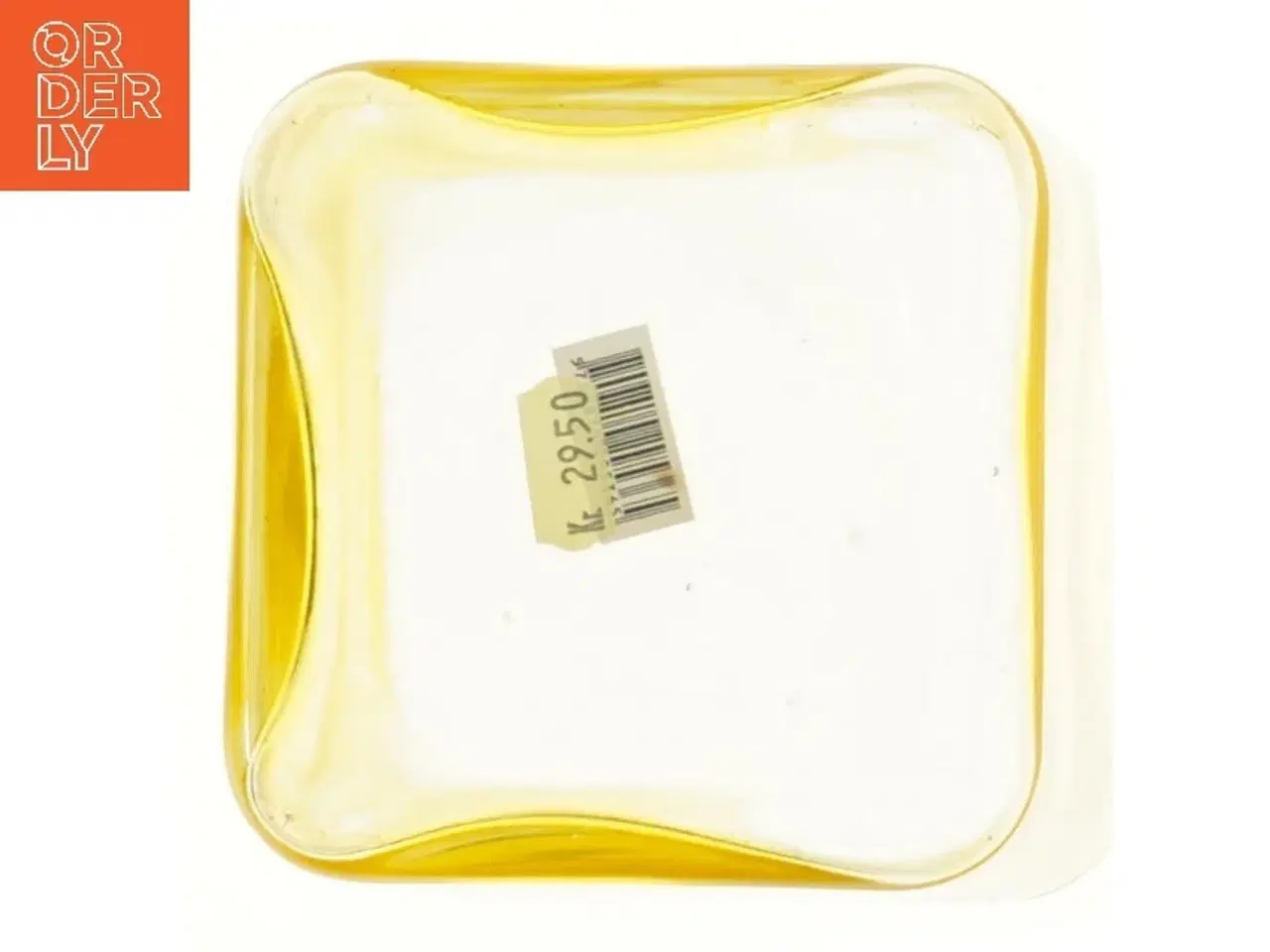 Billede 3 - Gul glasvase (str. 12x12x12 cm)