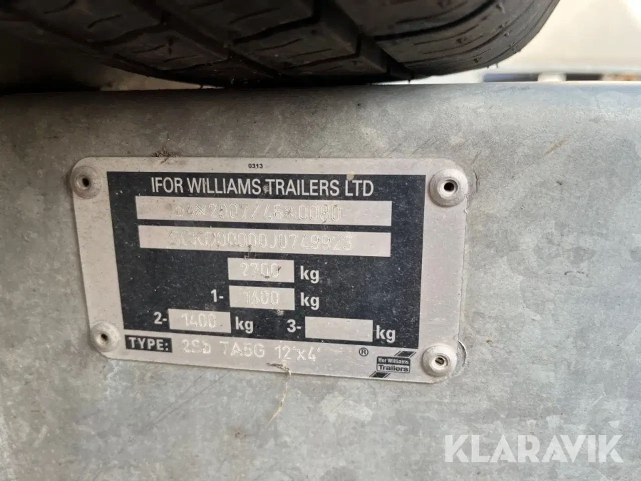 Billede 11 - Kreatur trailer IFOR Williams DB