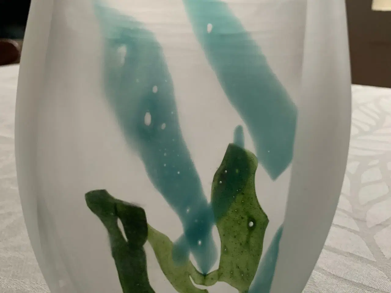 Billede 2 - Glasvase i mundblæst glas, Sæby Glaspusteri 