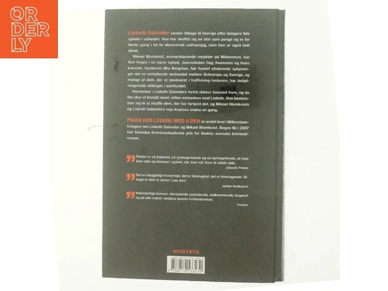 Billede 3 - Pigen der legede med ilden. 2 af Stieg Larsson (Bog)