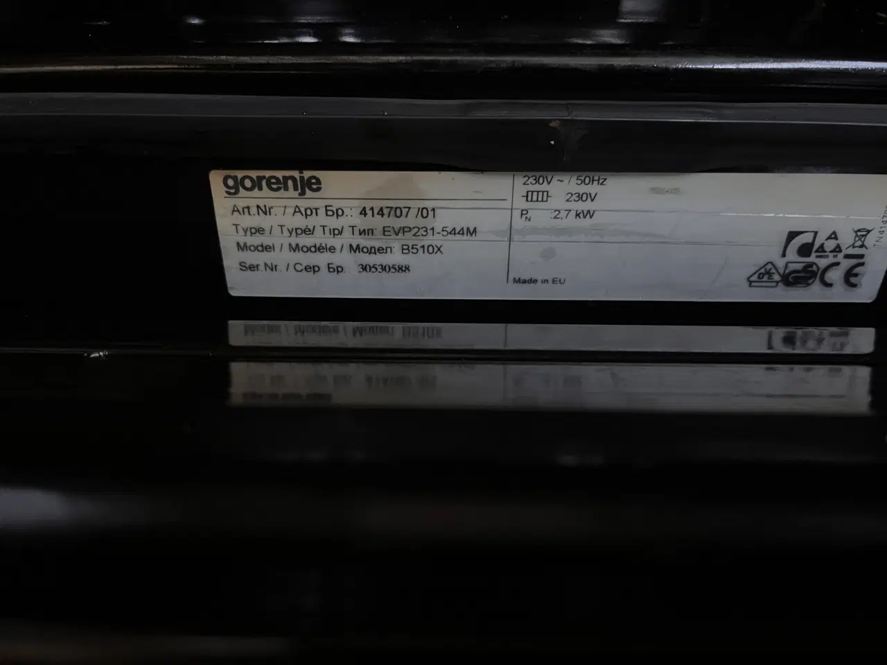 Billede 10 - Indbygningsovn med front i rustfrit stål