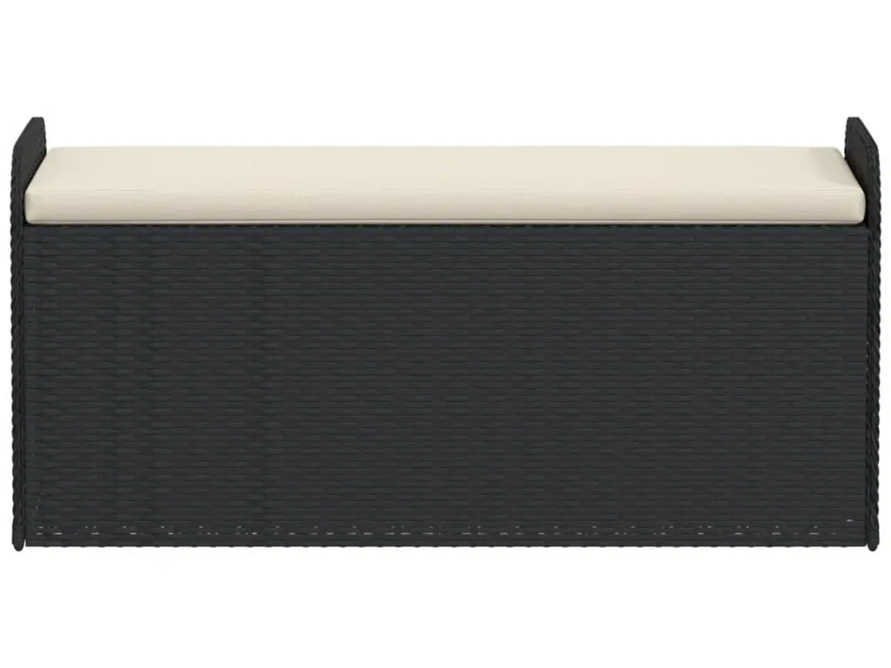 Billede 4 - Opbevaringsbænk med hynde 115x51x52 cm polyrattan sort