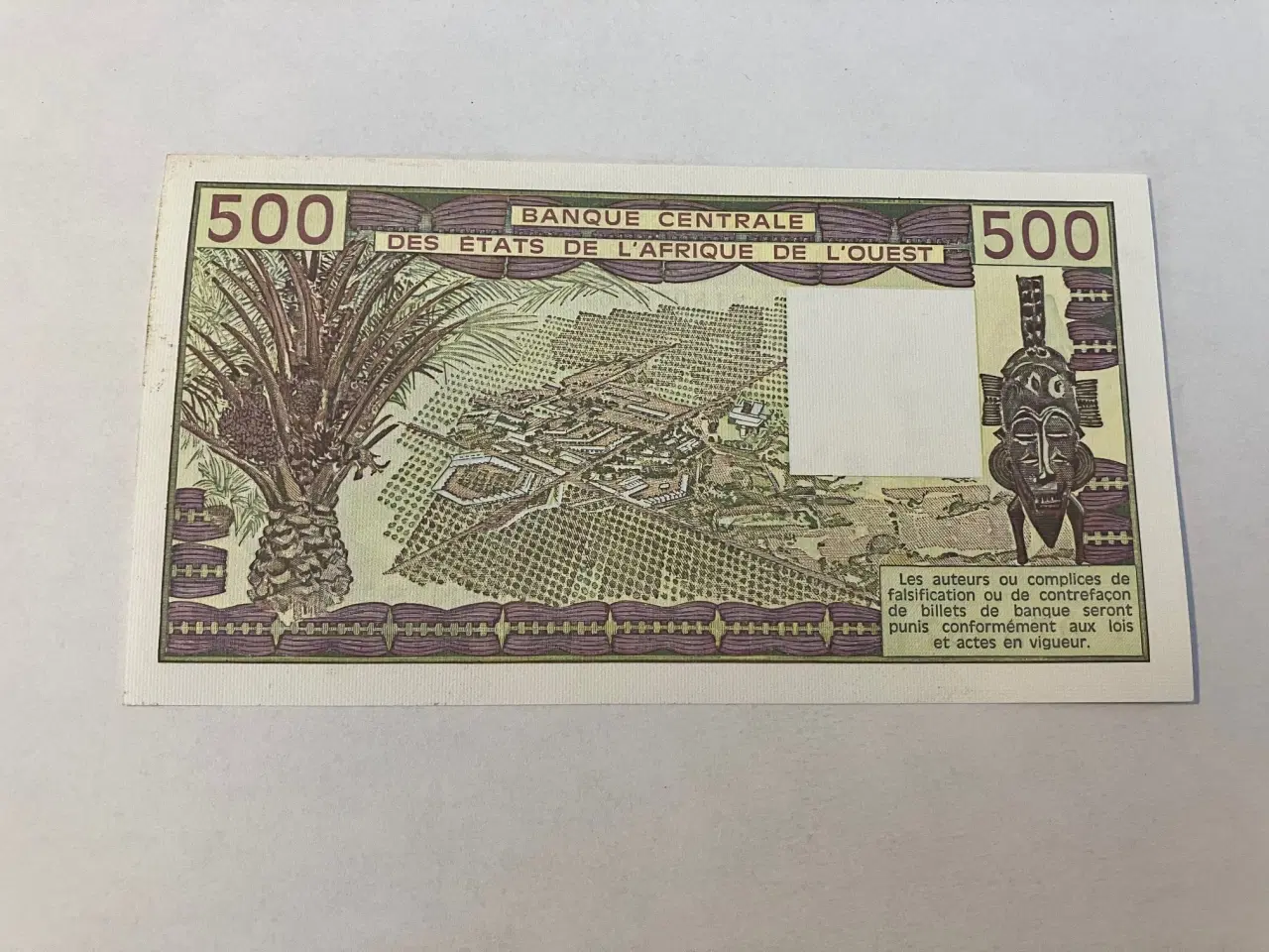 Billede 2 - 500 Francs West African States 1981 T