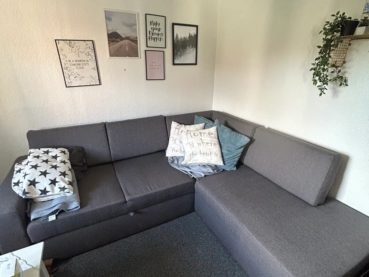 Billede 1 - Sovesofa med chaiselong plus opbevaring