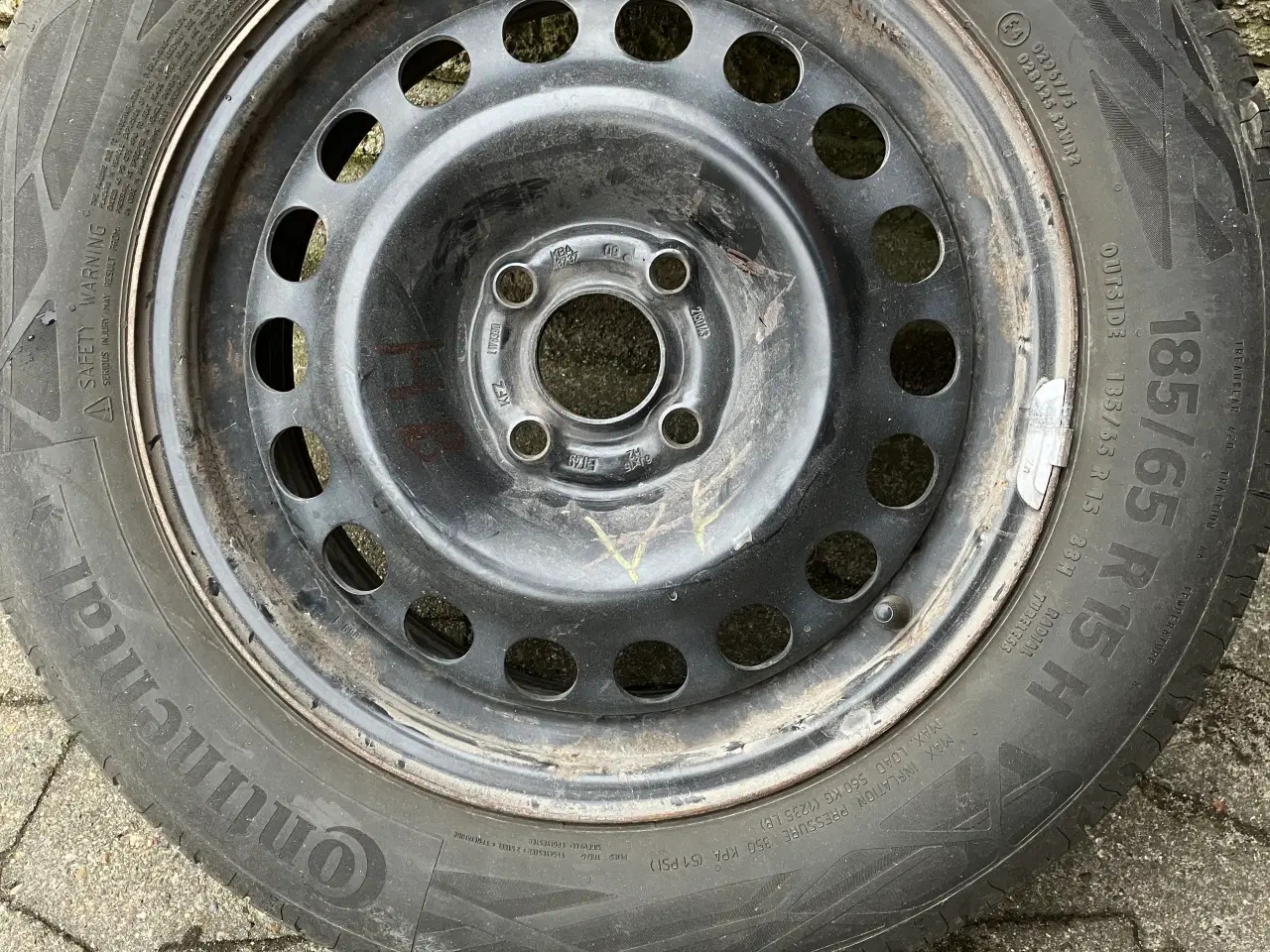 Billede 2 - 4 sommerdæk på stålfælge 185-65-15