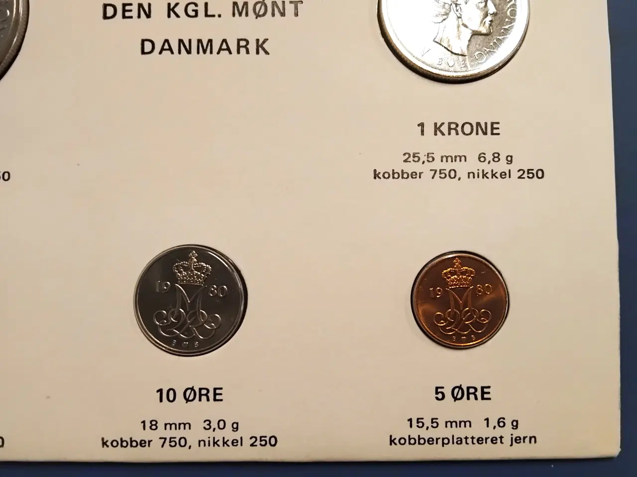 Billede 6 - DET KGL MØNT MØNTSÆT 1980 Det bedste og sjældneste