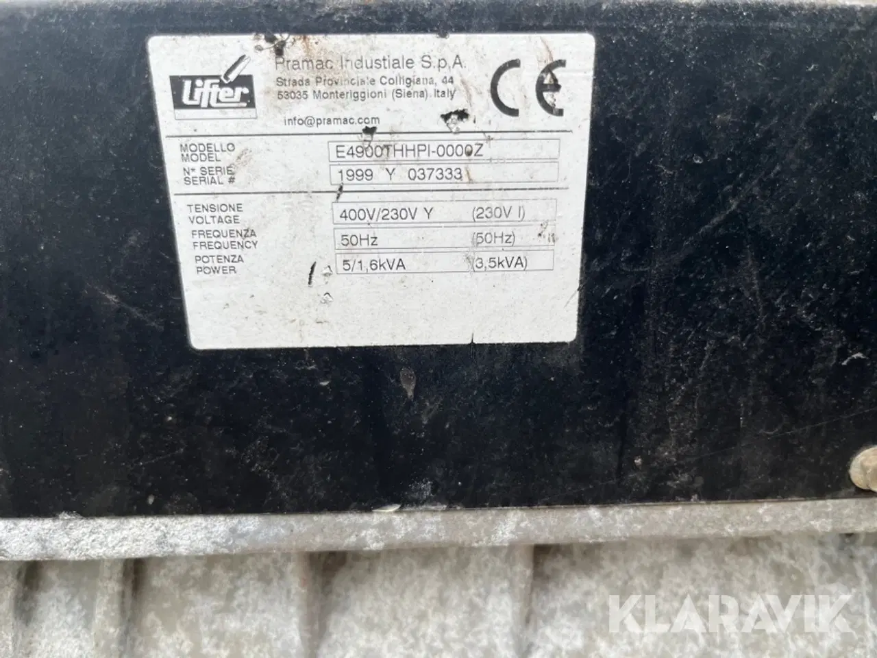Billede 6 - Generator Lifter e4900THHPI-0000Z