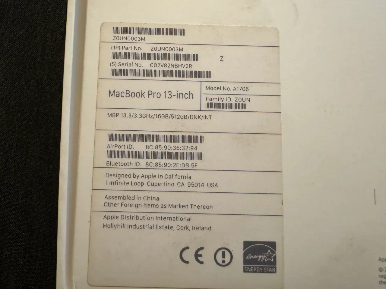 Billede 8 - Apple MacBook Pro 13” (Mid 2017) – 16 GB RAM / 512