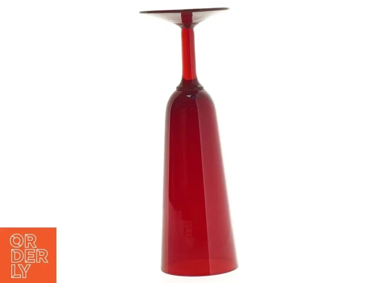 Billede 2 - Rødt champagne glas (str. 18 cm)