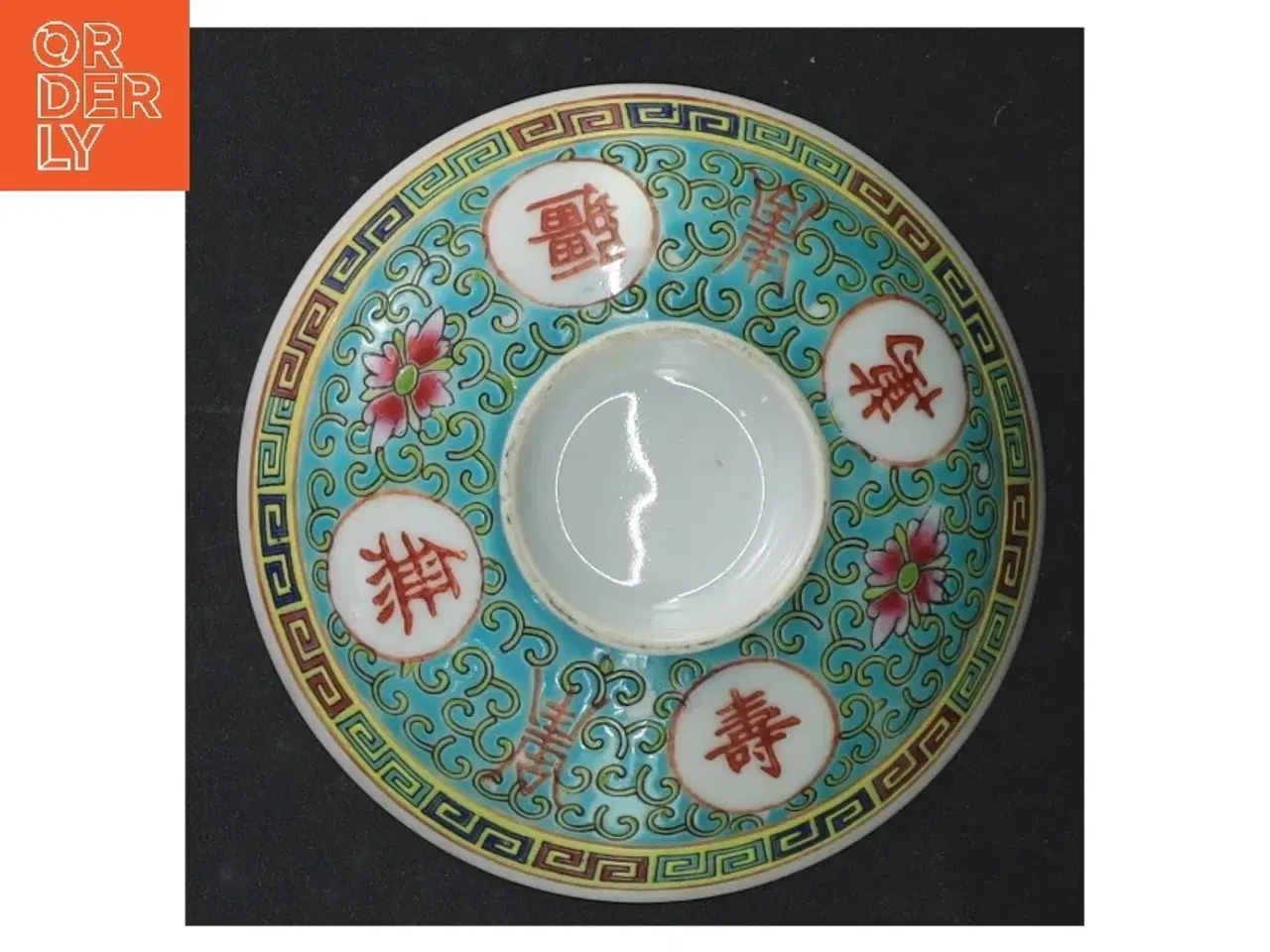 Billede 4 - Dekorativ kinesisk porcelænstallerken (str. Ø 11,5 cm)