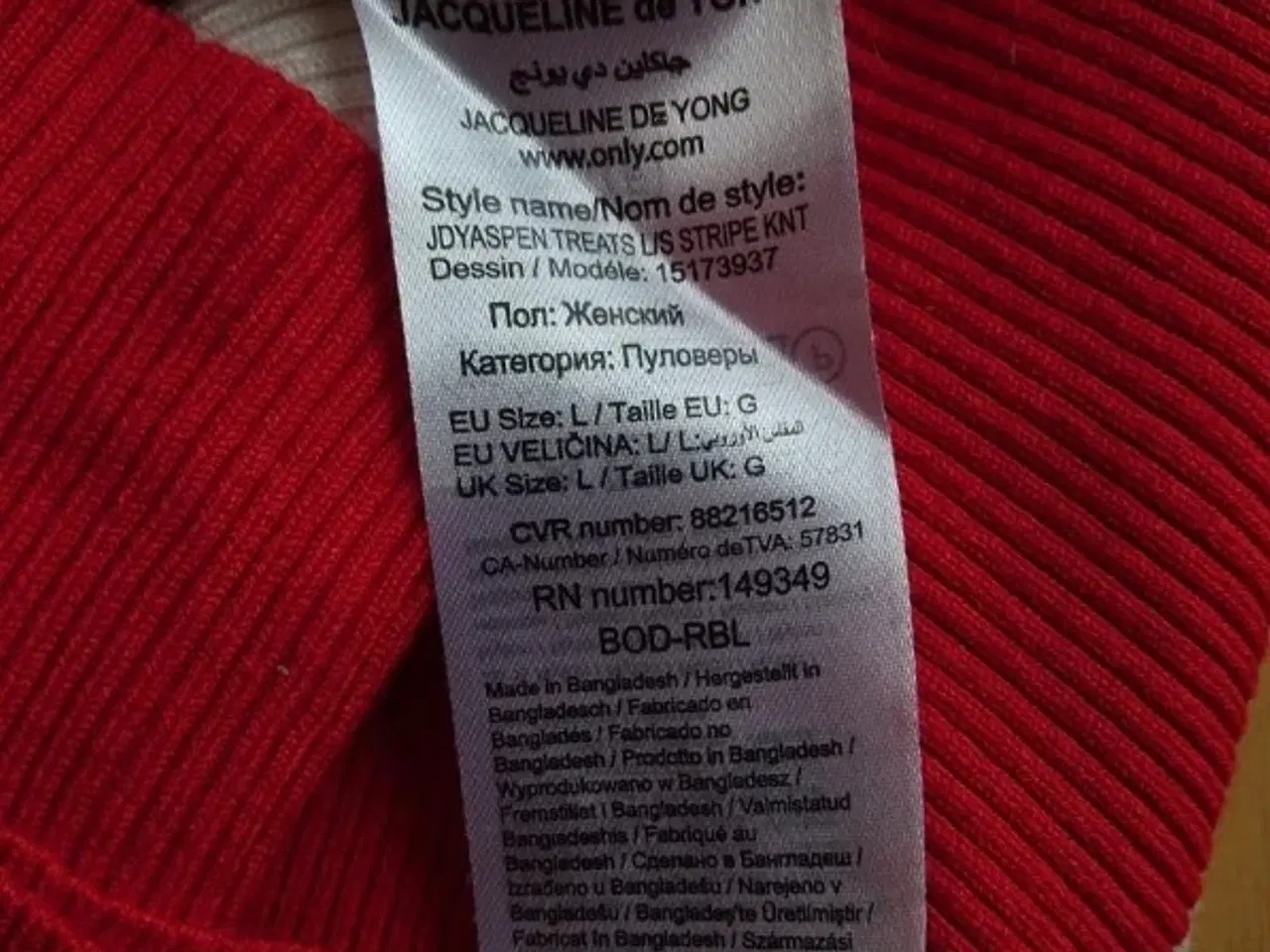 Billede 3 - Rødstribet sweater