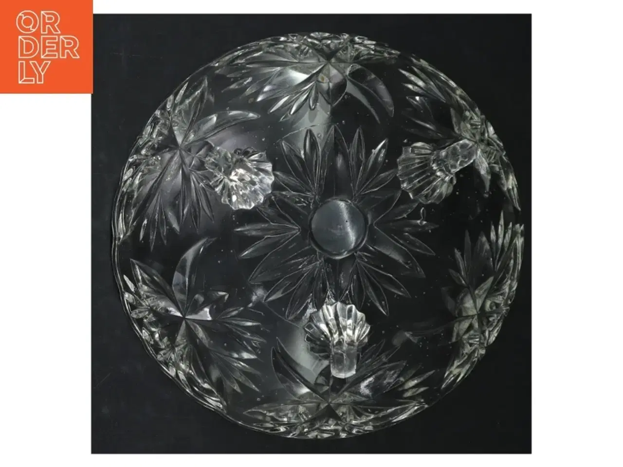 Billede 2 - Glas skål med mønster (str. Ø 17 cm)