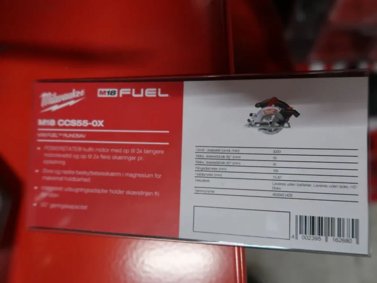 Billede 3 - Akku rundsav MILWAUKEE M18 CCS55-0X
