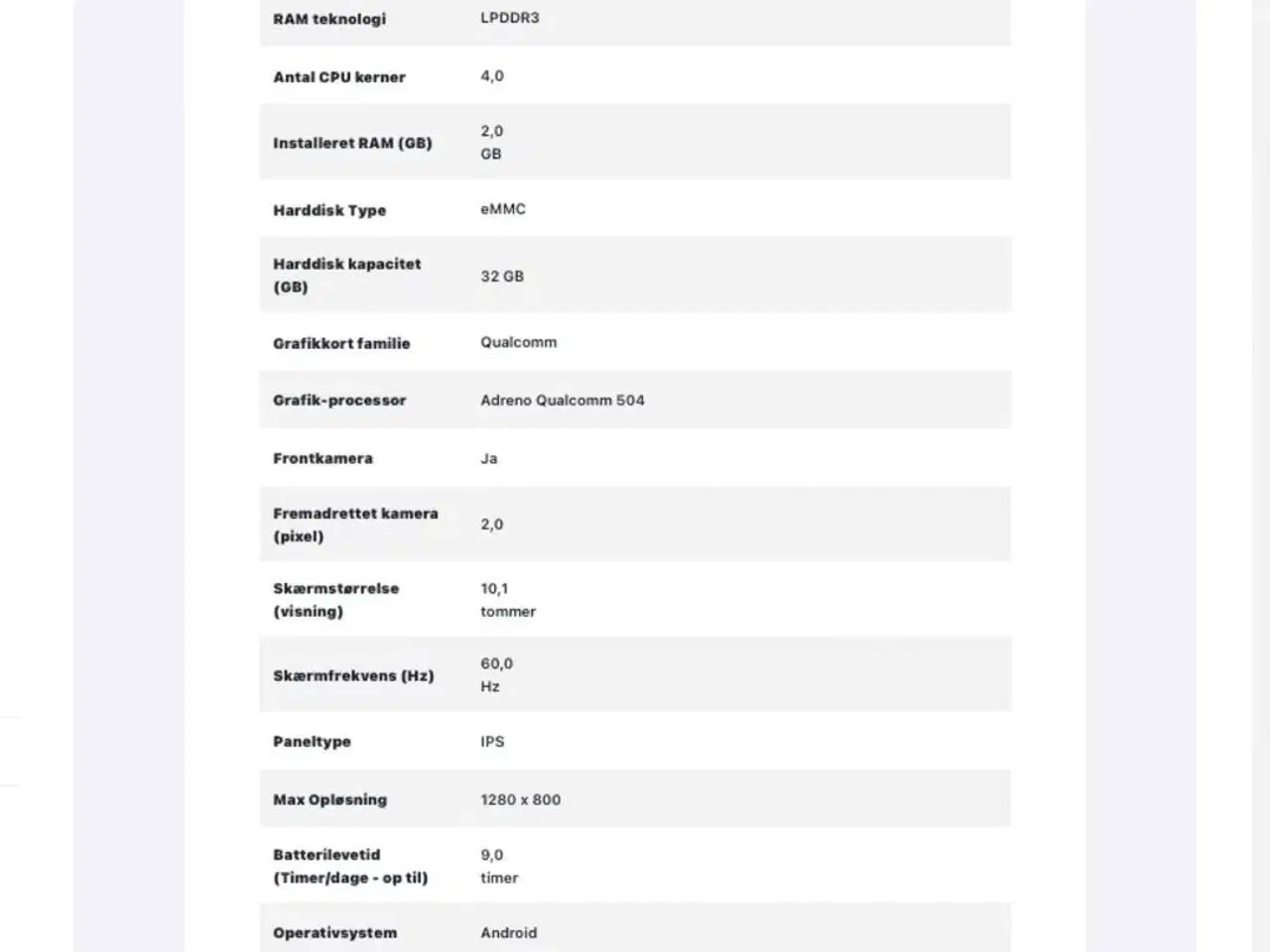 Billede 4 - Lenova tables X505F M10H HD